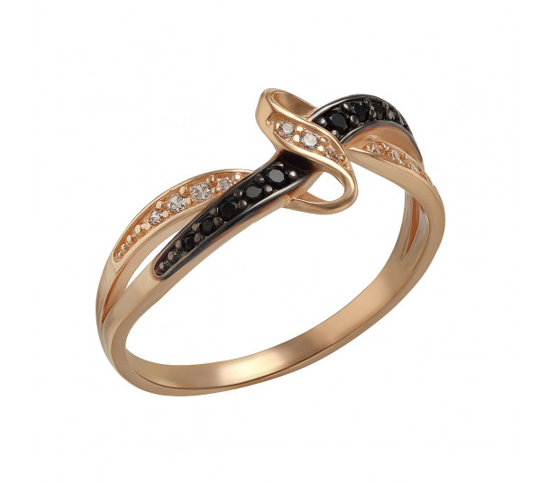 Золотое кольцо с фианитами. Артикул 380346  размер 19 - Фото 1