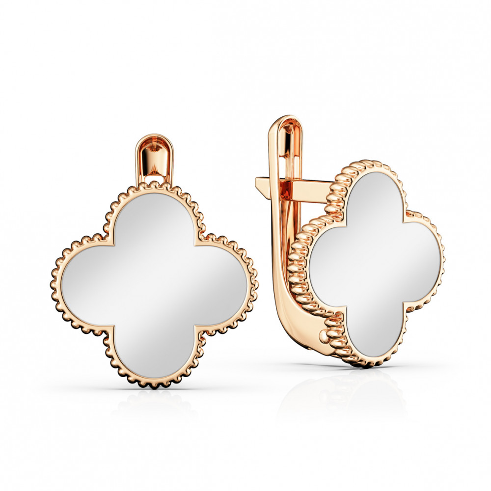 Золоті сережки з емаллю. Артикул 400281Е  - Фото 2