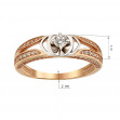 Золотое кольцо с фианитами. Артикул 350091  размер 16.5 - Фото 2