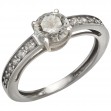 Серебряное кольцо с фианитами. Артикул 380350С  размер 18 - Фото 2