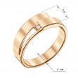 Gold ring with cubic zirkonia. Article 380610  size 16 - Photo 3