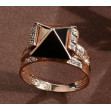Золотое кольцо с фианитами. Артикул 350081  размер 16 - Фото 5