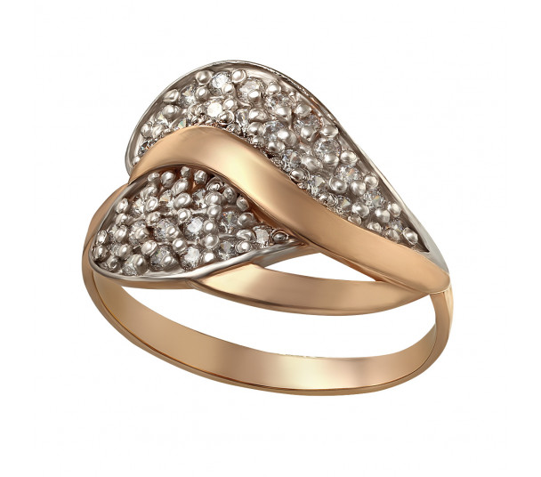 Золотое кольцо с фианитами. Артикул 320712  размер 19.5 - Фото 1
