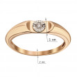 Золотое кольцо с бриллиантом. Артикул 750702  размер 18 - Фото 2