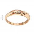 Золотое кольцо с бриллиантом. Артикул 740385  размер 17 - Фото 2