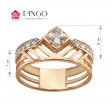 Золотое кольцо с фианитами. Артикул 380571  размер 18.5 - Фото 2