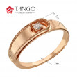 Золотое кольцо с бриллиантами. Артикул 750707  размер 18.5 - Фото 2