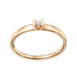 Golden ring with diamond. Article 740371  size 18.5 - Photo 2