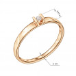 Golden ring with diamond. Article 740371  size 18.5 - Photo 3