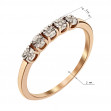 Золотое кольцо с бриллиантами. Артикул 750705  размер 19 - Фото 2