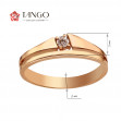 Золотое кольцо с бриллиантом. Артикул 740379  размер 18.5 - Фото 2