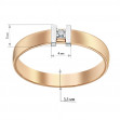 Золотое кольцо с бриллиантом. Артикул 750691  размер 19 - Фото 2