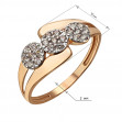 Золотое кольцо с фианитами. Артикул 380447  размер 16.5 - Фото 2