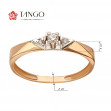 Золотое кольцо с бриллиантами. Артикул 750655  размер 17.5 - Фото 2