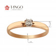 Золотое кольцо с бриллиантом. Артикул 750687  размер 17.5 - Фото 2