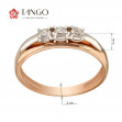 Золотое кольцо с бриллиантами. Артикул 750662  размер 19.5 - Фото 2