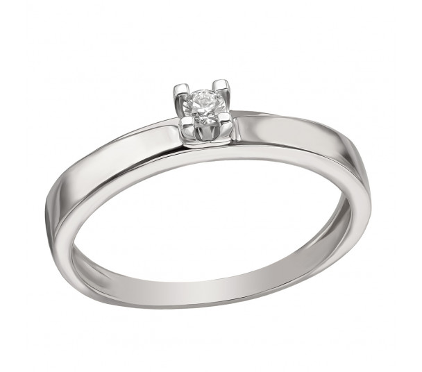 Серебряное кольцо с фианитами. Артикул 380356С - Фото  1