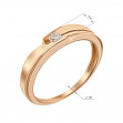 Золотое кольцо с бриллиантом. Артикул 740376  размер 19 - Фото 2
