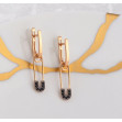 Золоті сережки з фіанітами. Артикул 490085  - Фото 4