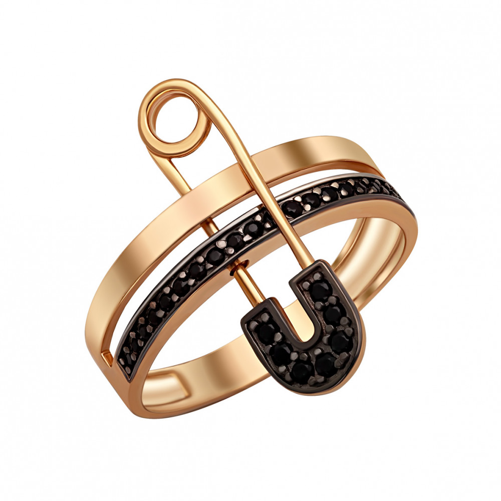 Золотое кольцо с фианитами. Артикул 380653  размер 17.5 - Фото 2