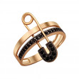 Золотое кольцо с фианитами. Артикул 380653  размер 17 - Фото 2