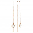 Gold earrings with enamel. Article 400278Е  - Photo 2