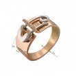 Золотое кольцо с фианитами. Артикул 350098  размер 17 - Фото 3