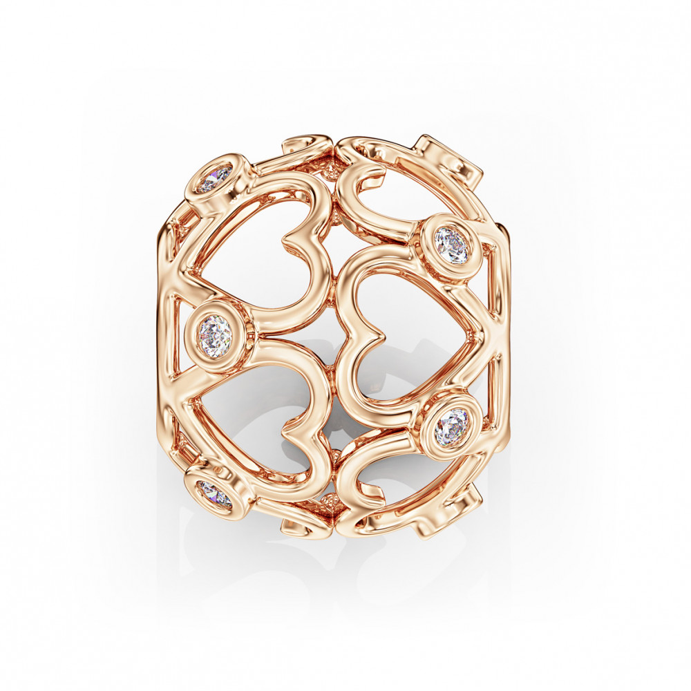 Gold pendant with cubic zirkonia. Article 150341  - Photo 2