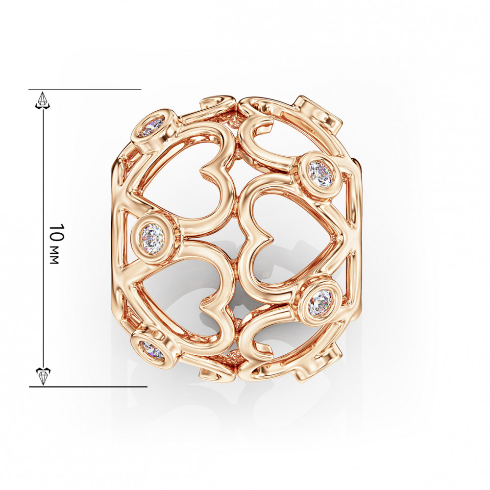 Gold pendant with cubic zirkonia. Article 150341  - Photo 3