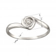 Кольцо в белом золоте с бриллиантом. Артикул 740366В  размер 18.5 - Фото 2