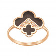 Золотое кольцо с фианитами и эмалью. Артикул 380663Е  размер 19.5 - Фото 2