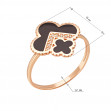 Золотое кольцо с фианитами и эмалью. Артикул 380663Е  размер 17.5 - Фото 3