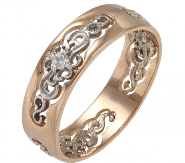 Золотые женские кольца с камнями - Фото  29