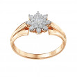 Gold ring with diamonds. Article 750684  size 17 - Photo 2
