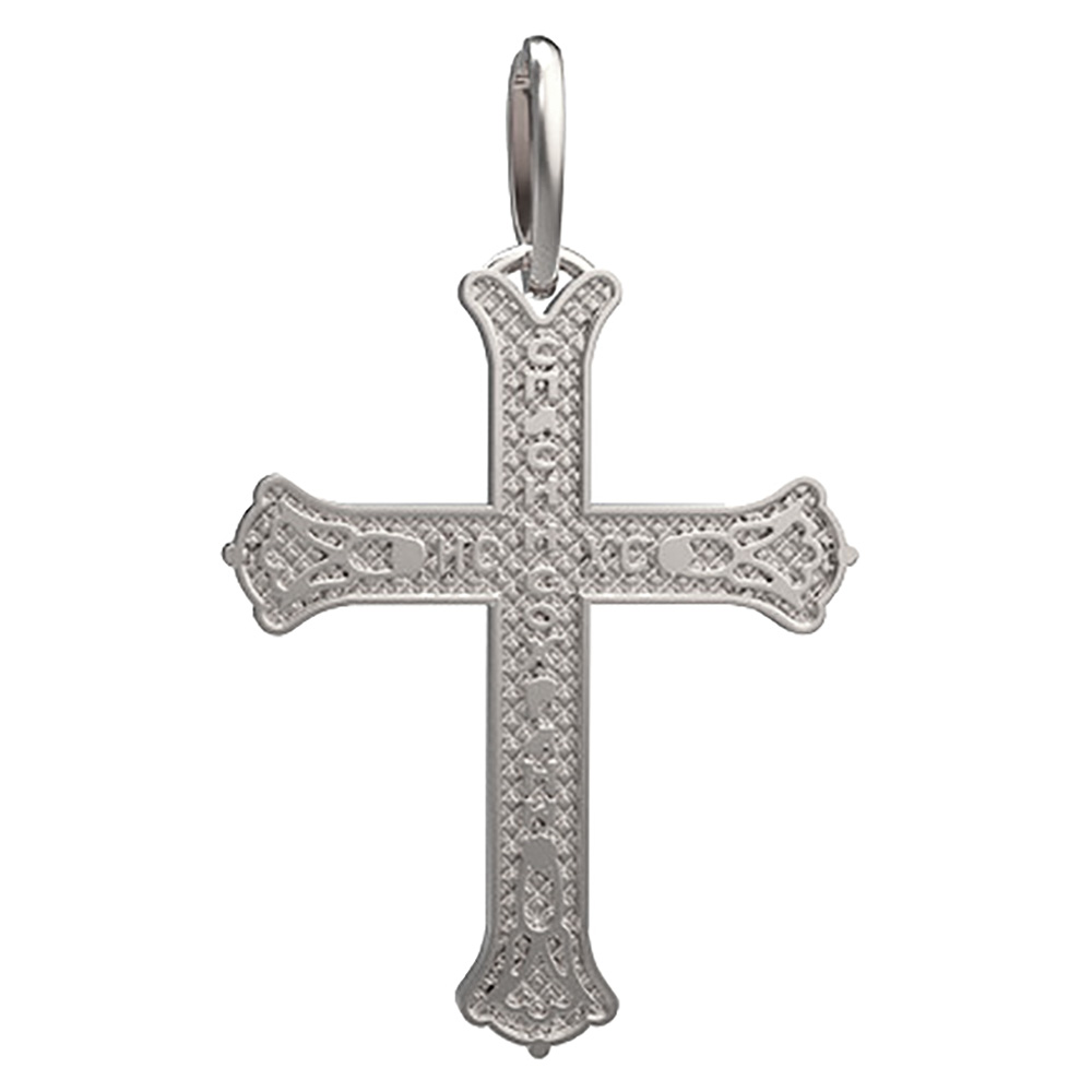 Срібний хрестик з емаллю. Артикул 250066А  - Фото 2
