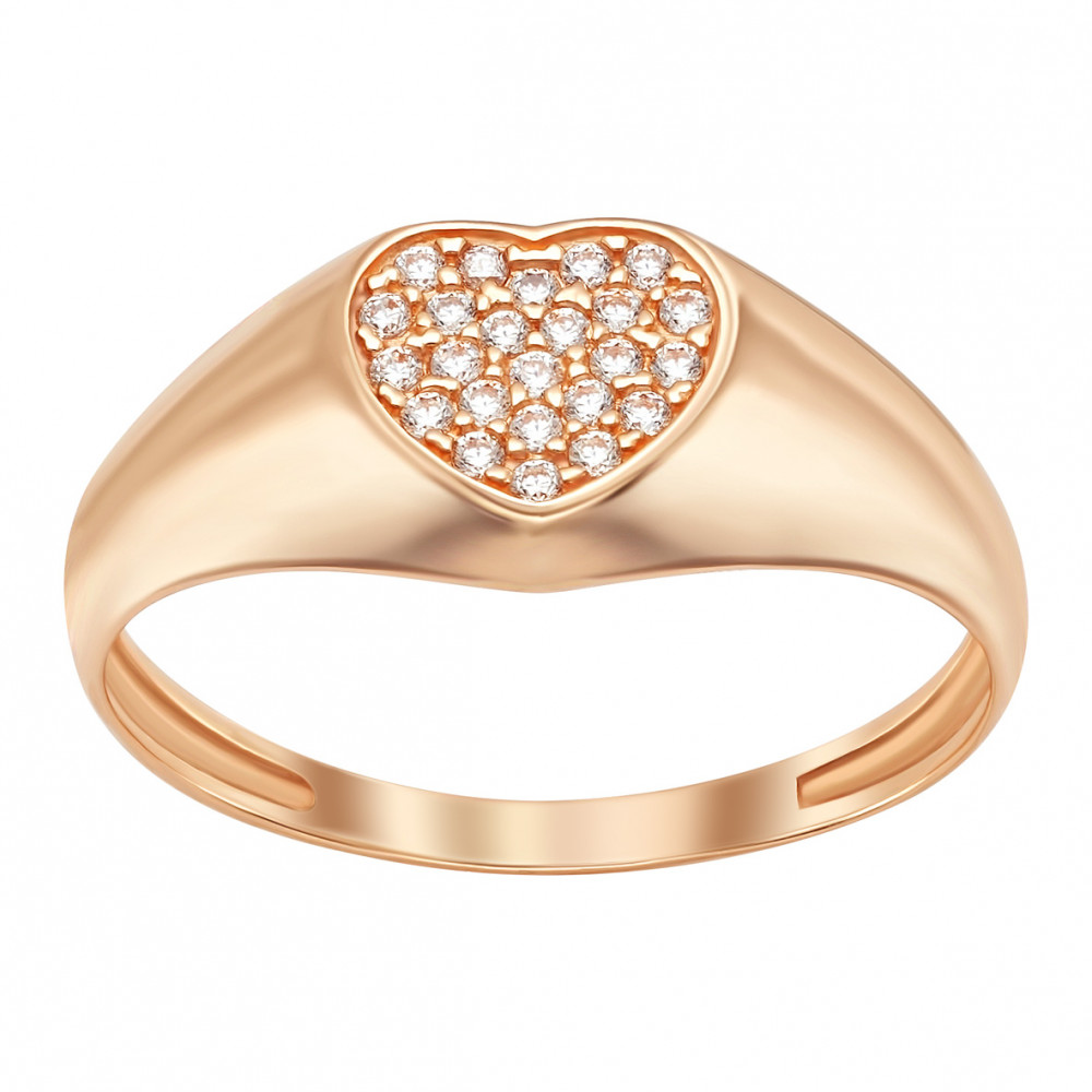 Золотое кольцо с фианитами. Артикул 380662  размер 15.5 - Фото 2
