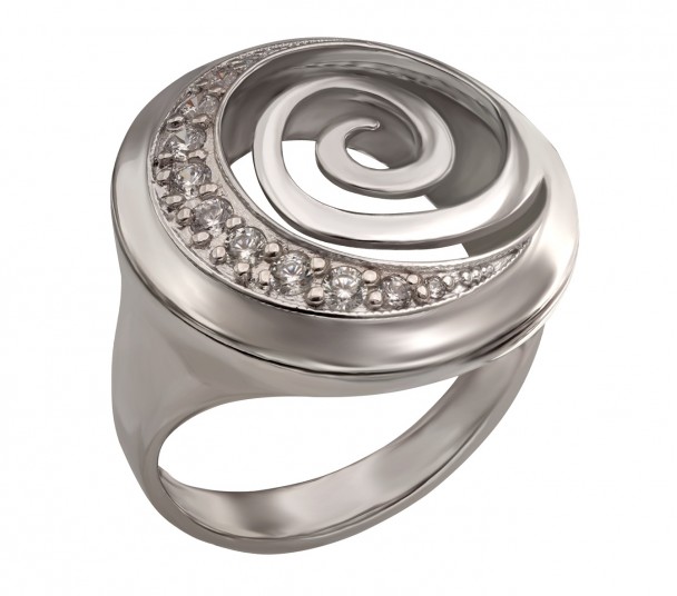 Серебряное кольцо с фианитами. Артикул 330831С - Фото  1
