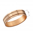 Золотое обручальное кольцо. Артикул 340166  размер 15 - Фото 3