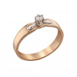 Золотое кольцо с фианитом. Артикул 350065  размер 18 - Фото 2
