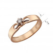Золотое кольцо с фианитом. Артикул 350065  размер 17.5 - Фото 3