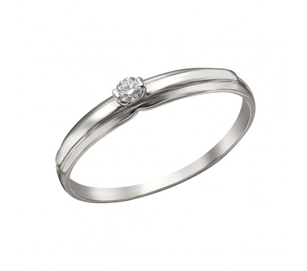 Золотое кольцо с бриллиантом. Артикул 750682В  размер 18.5 - Фото 1