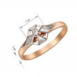Золотое кольцо c бриллиантами. Артикул 750742  размер 19 - Фото 2