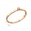 Золотое кольцо с бриллиантом. Артикул 740387  размер 17.5 - Фото 2