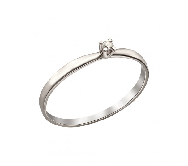 Золотое кольцо с бриллиантом. Артикул 740387В  размер 15 - Фото 1