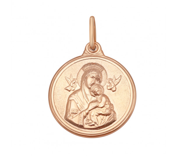 Золотая ладанка "Страстная икона Божией Матери". Артикул 100008  - Фото 1