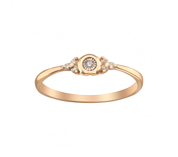 Золотое кольцо c бриллиантами. Артикул 750678  размер 15.5 - Фото 1