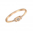 Золотое кольцо c бриллиантами. Артикул 750678  размер 17 - Фото 2