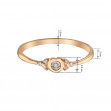 Золотое кольцо c бриллиантами. Артикул 750678  размер 17.5 - Фото 3