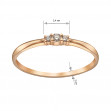 Золотое кольцо c бриллиантами. Артикул 740374  размер 17 - Фото 2