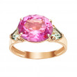 Золотое кольцо с корундом и кварцем. Артикул 360718  размер 19 - Фото 6